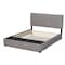 Baxton Studio Netti Light Grey Upholstered 2-Drawer Queen Size Platform Storage Bed 161-9903 - alternate 4
